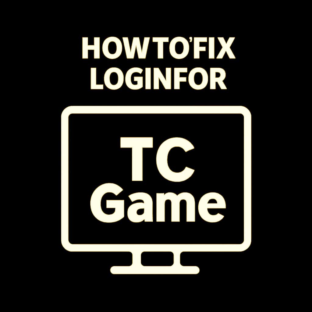 Badge representing login troubleshooting for TC Game.