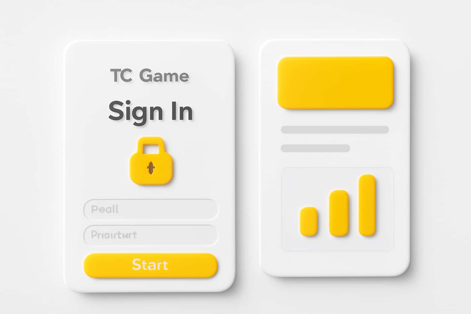 TC Game Sign In & Dashboard Interface