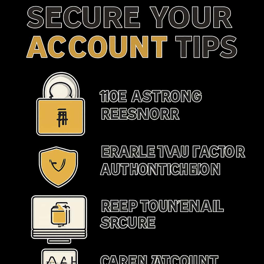 An educational diagram illustrating steps for securing a TC Game account.