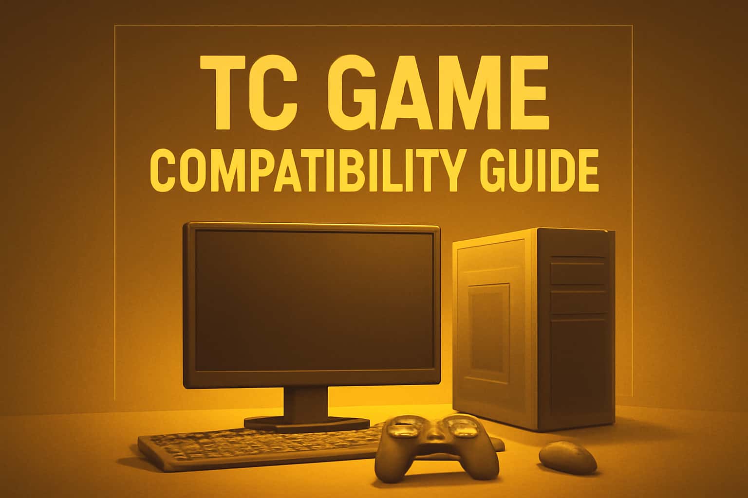 An informative scene showcasing the TC Game Compatibility Guide.