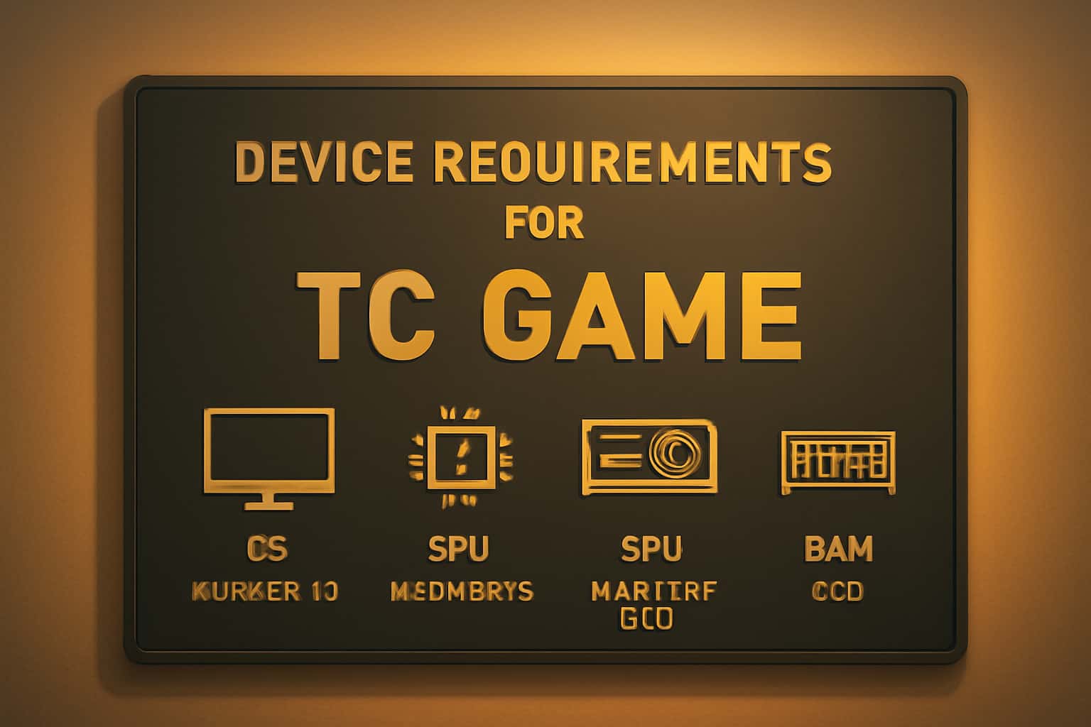 Informational graphic about Device Requirements for TC Game