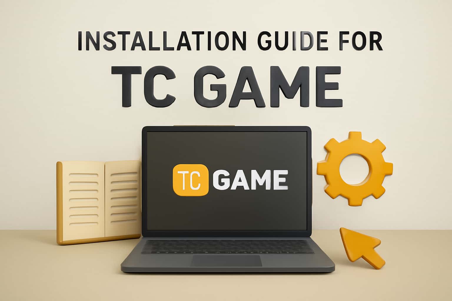 Informative scene depicting the installation process of TC Game.