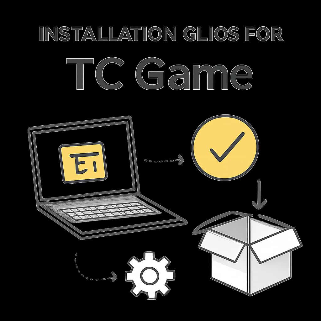 Illustration showing the steps to install TC Game.