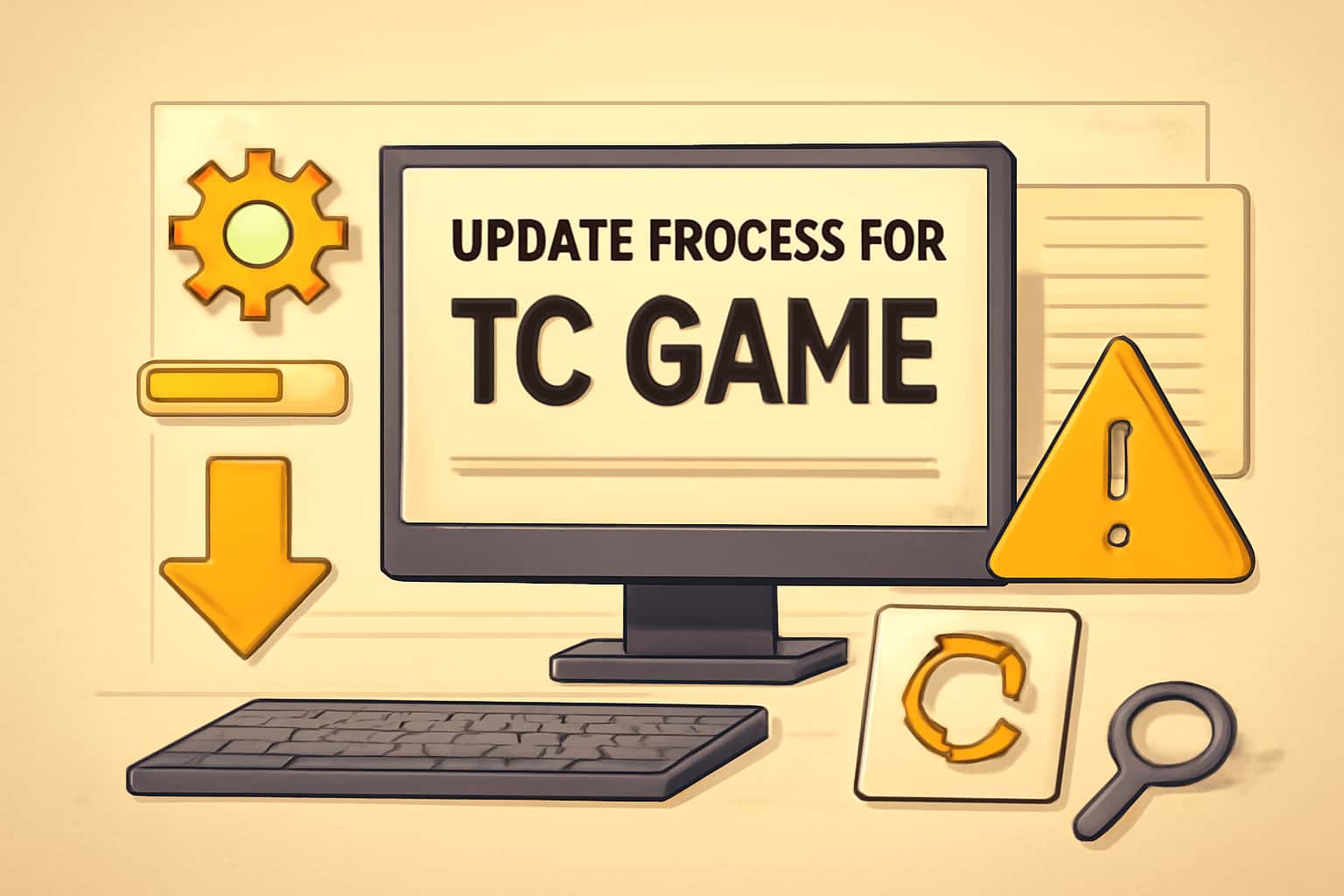 An informative image representing the update process for TC Game.
