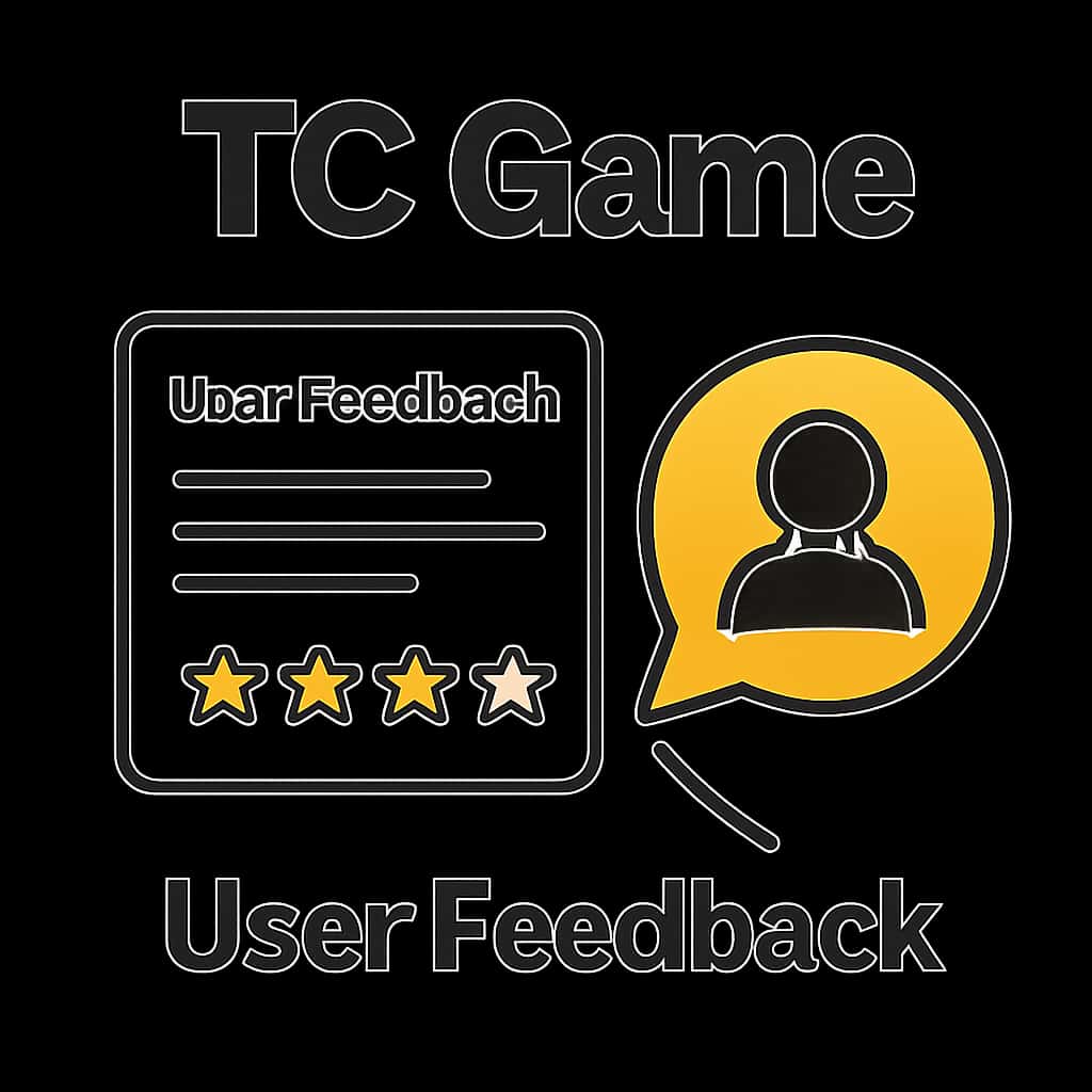 Illustration explaining user feedback aspects for TC Game.